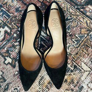 Tory Burch D'Orsay Pumps in Black Suede | Size 6.5